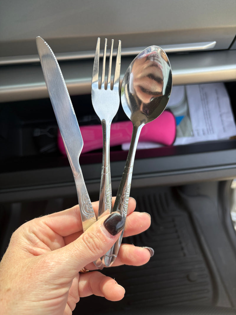8pc Portable Cutlery Set with Case *PICK COLOR*