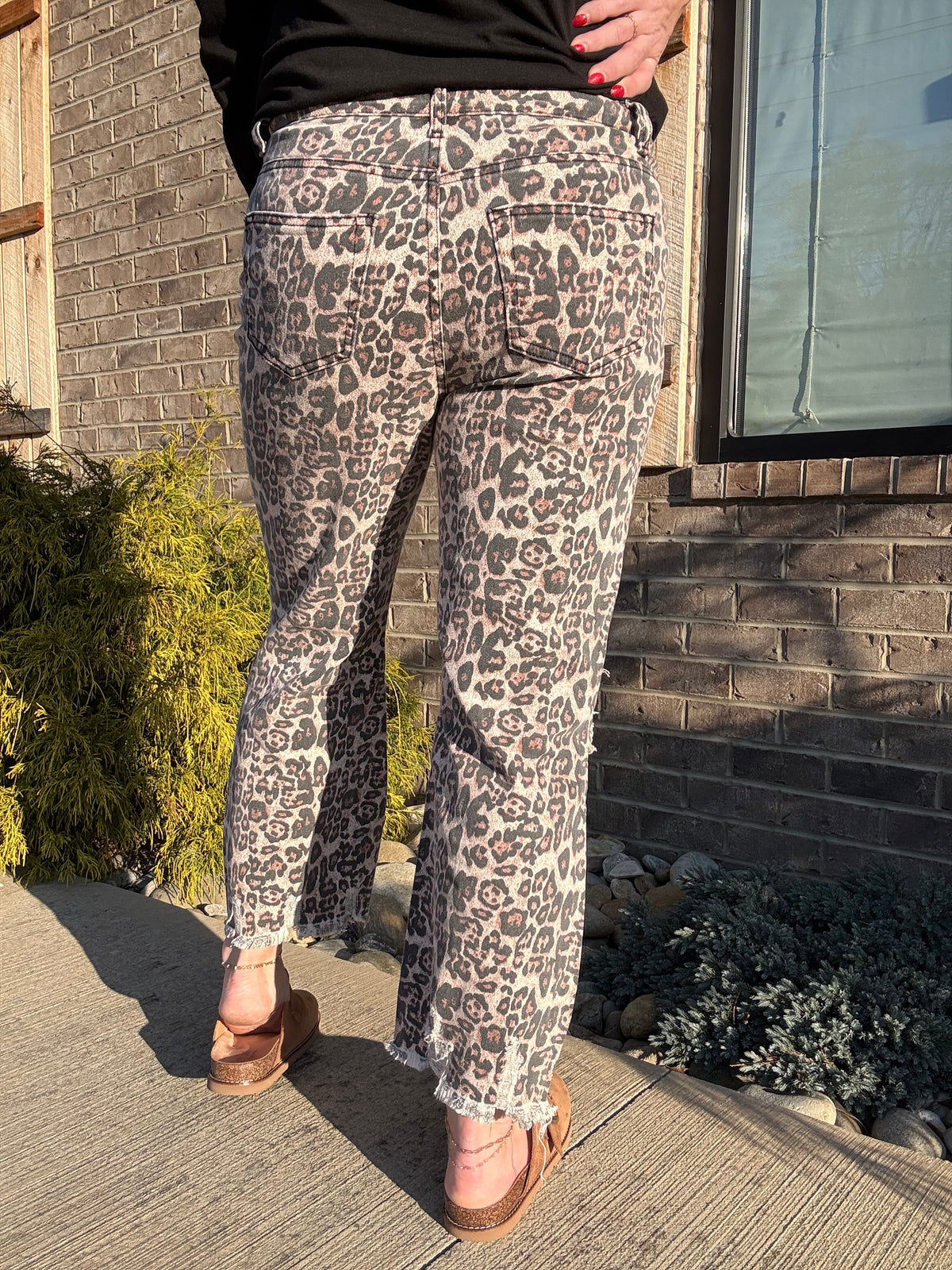 Hear Me Roar Animal Print Jeans by Sterling Kreek