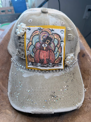 Prettiest Pumpkin In The Patch Christy Cap - Indigo Blue Preorder