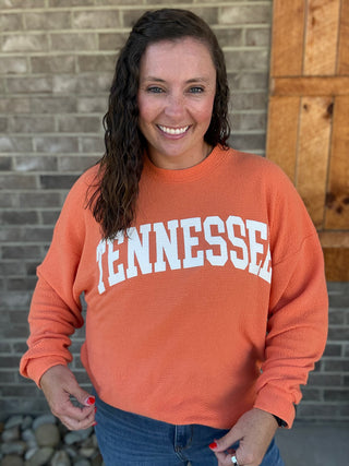 Oange Tennessee Cloudy Knit Long Sleeve Graphic Top