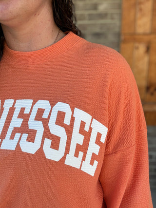 Oange Tennessee Cloudy Knit Long Sleeve Graphic Top