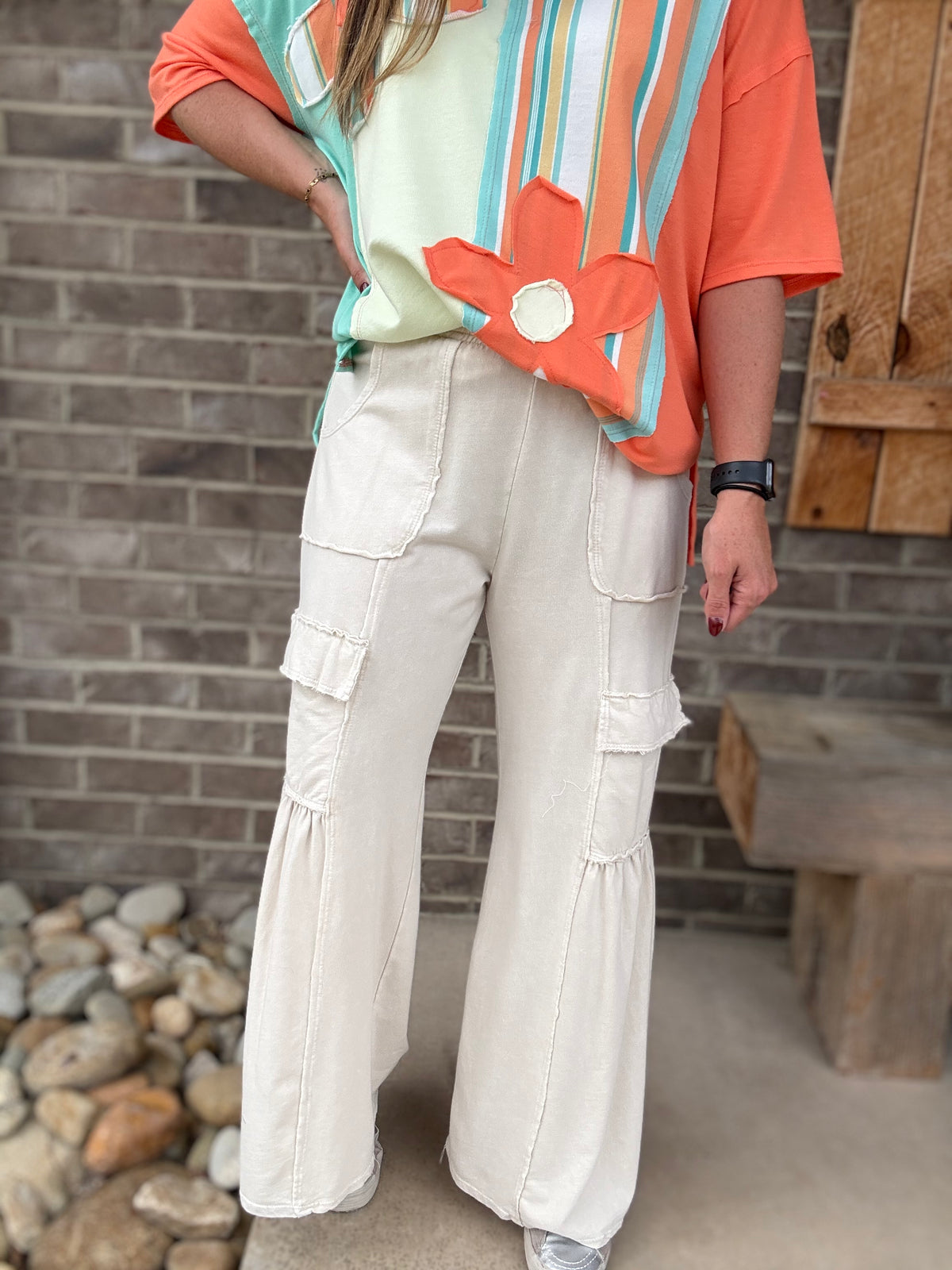 Natural French Terry Pants by J. Her