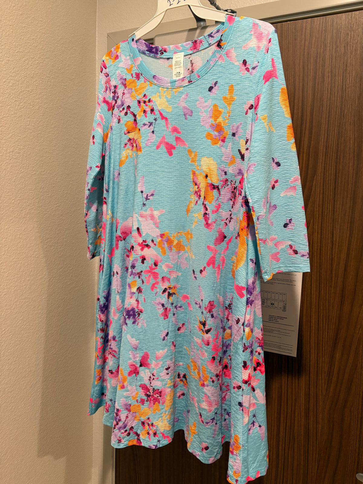 Turquoise Floral Breeze Swing Dress *DALLAS PREORDER*