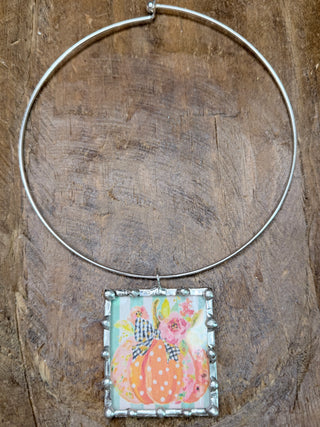 Fall In Full Bloom Soldered Necklace - Indigo Blue Preorder