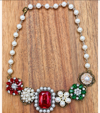 Red Stone Crystal Necklace | INDIGO BLUE TAKEOVER | PREORDER