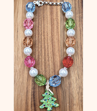 Green Christmas Tree Beaded Necklace | INDIGO BLUE TAKEOVER | PREORDER