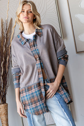Washed Plaid Detailed Top | OLI & HALI ATLANTA