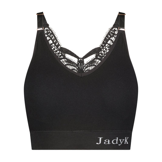 Jules Ribbed Crochet Bralette