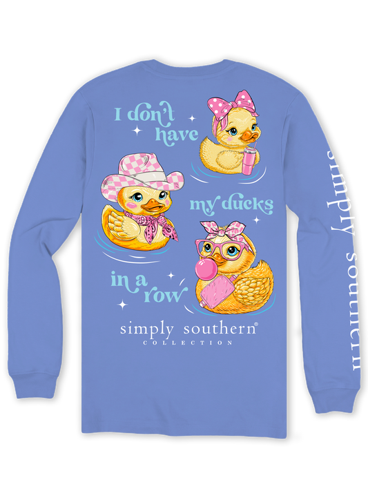 2764- Ducks In A Row Long Sleeve T-Shirt Simply Southern