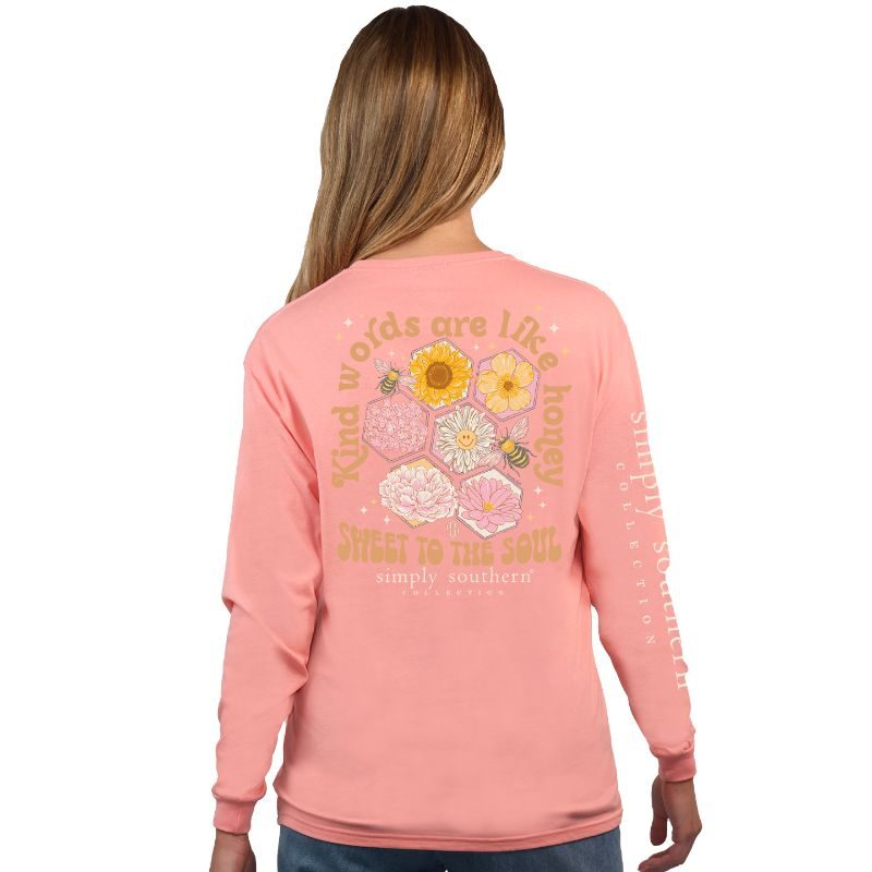 9110- Kind Words Are Like Honey Long Sleeve T-Shirt by Simply Southern