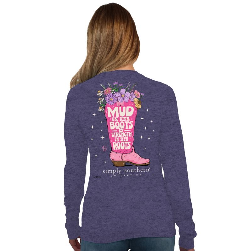 10068- Mud On Her Boots Long Sleeve T-Shirt by Simply Southern