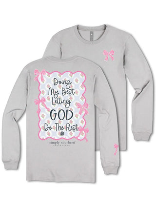 Doing My Best, Letting God Do The Rest Long Sleeve T-Shirt by Simply Southern