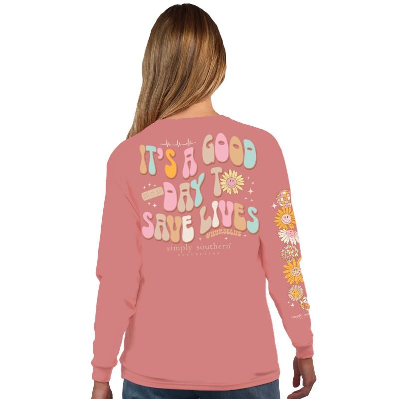 9105- It's A Good Day To Save Lives Long Sleeve T-Shirt by Simply Southern