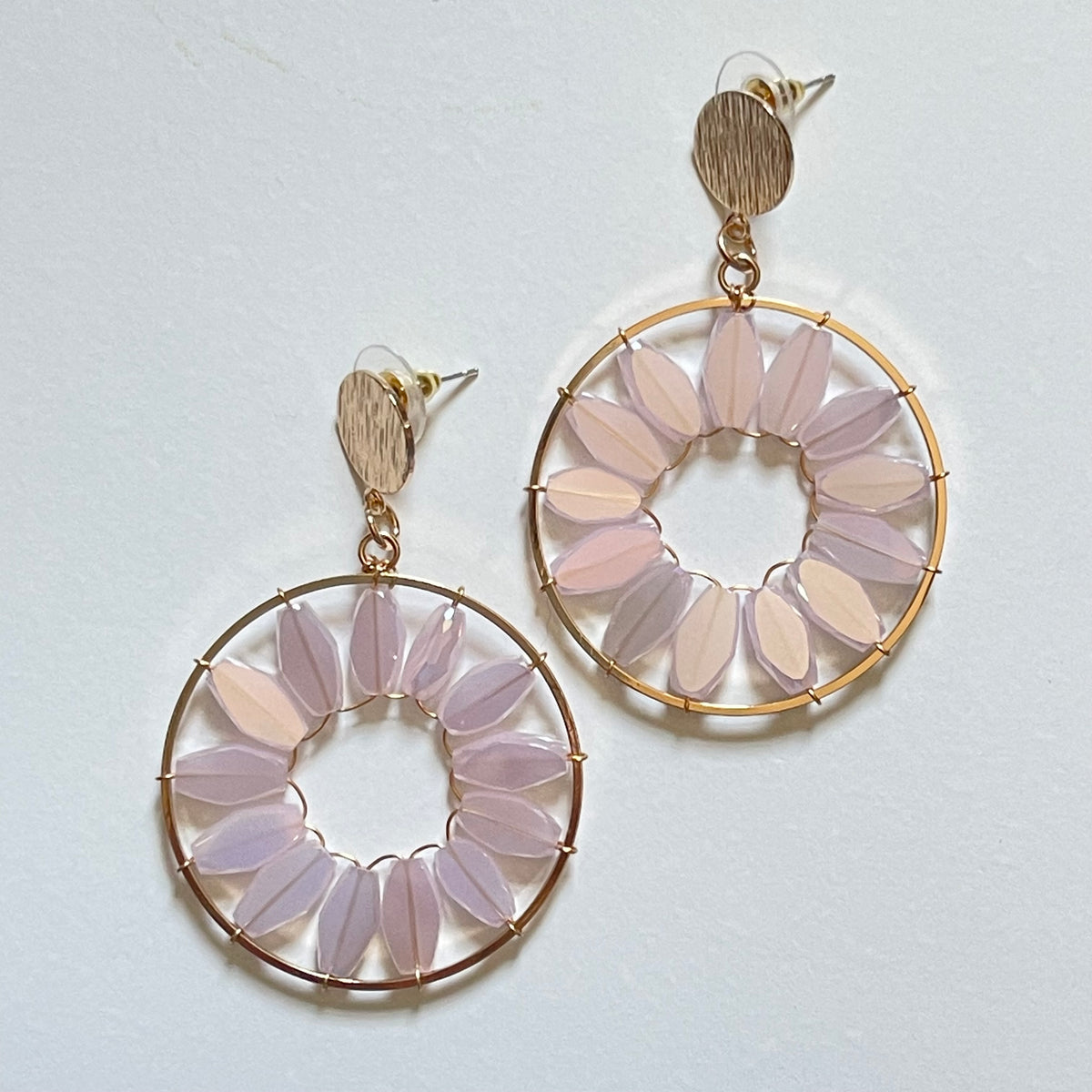 Blossom Earrings (Pearlescent Blush)