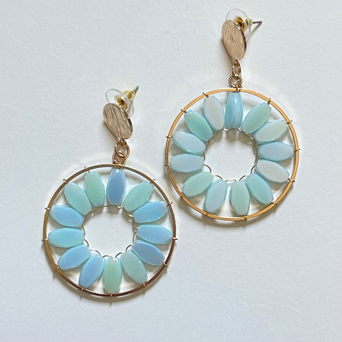 Blossom Earring (Pearlescent Blue)