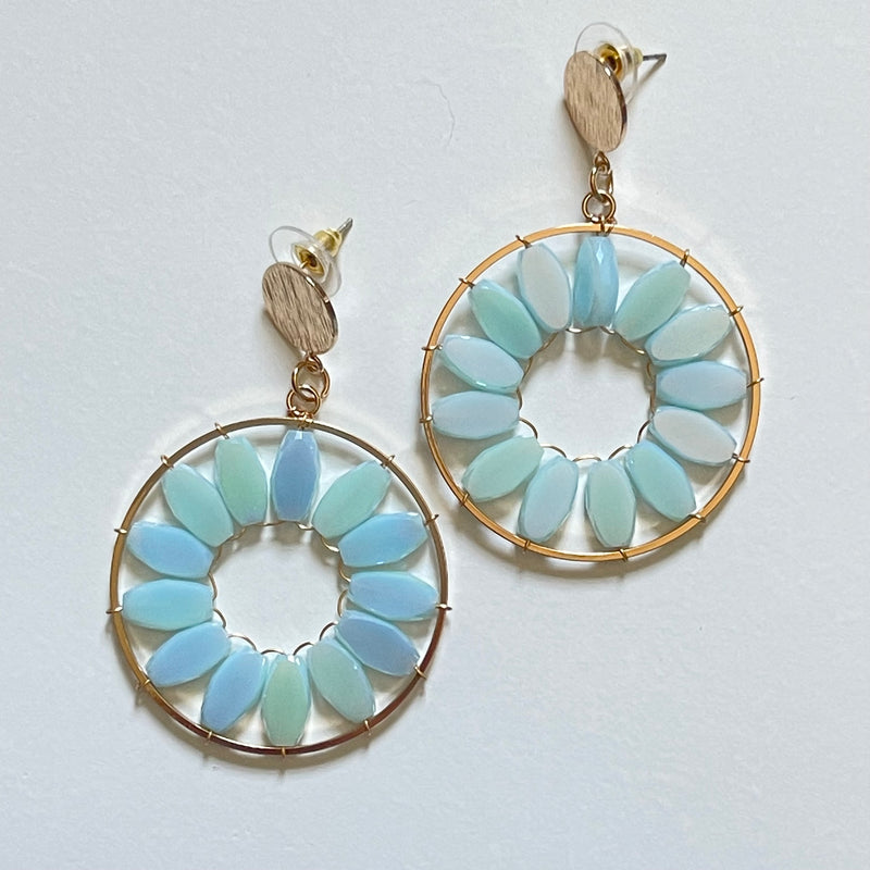 Blossom Earring (Pearlescent Blue)