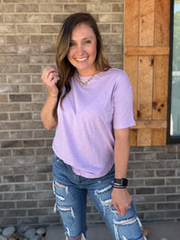 Lavender Luna Oversized Crewneck Top By Royce