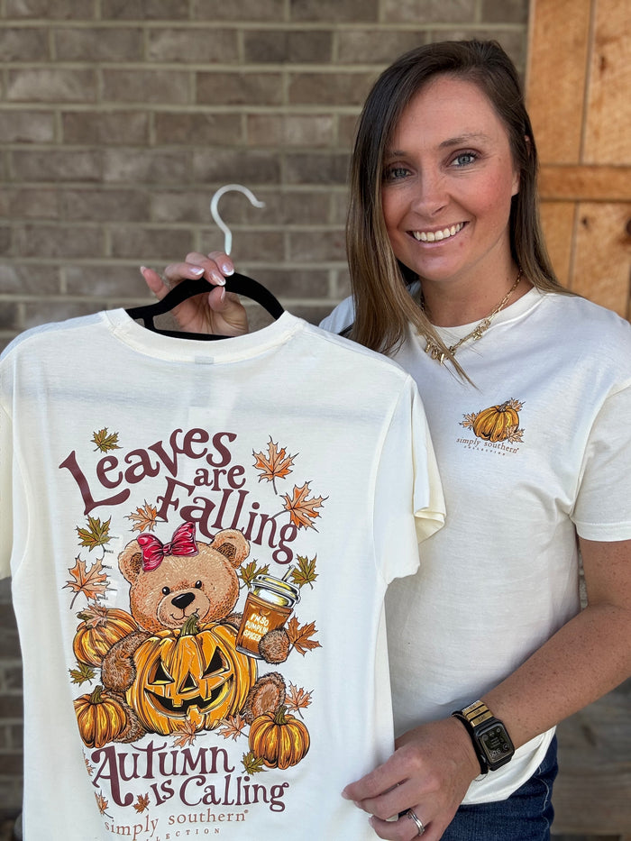 Leaves Are Falling Short Sleeve T-Shirt by Simply Southern