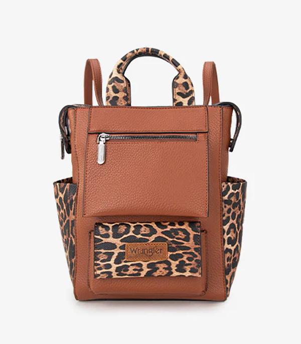 3788- Leopard Wrangler Convertile Backpack