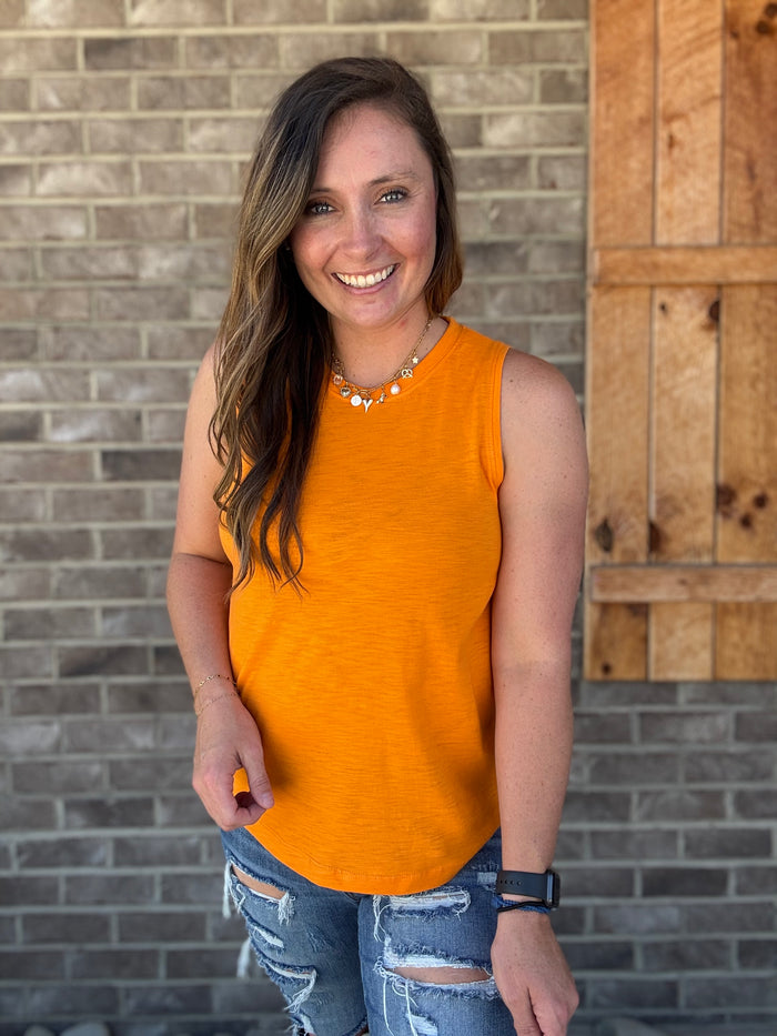 Light Orange Miranda Tank Top by Royce