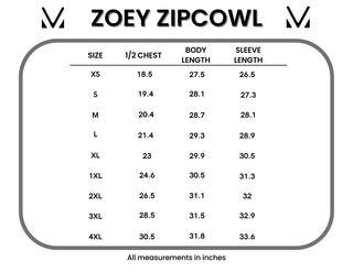 08.21 EN ROUTE Classic Zoey ZipCowl Sweatshirt - Blushwood Floral and Terra Cotta