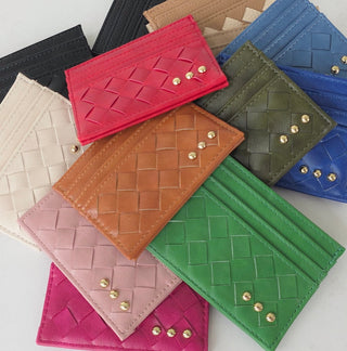 Mariah Woven Small Card Holder Wallet-Wallet-Pretty Simple