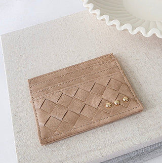 Mariah Woven Small Card Holder Wallet-Wallet-Pretty Simple