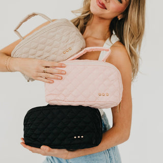 Martha Quilted Cosmetics Bag-Make Up Bag-Pretty Simple