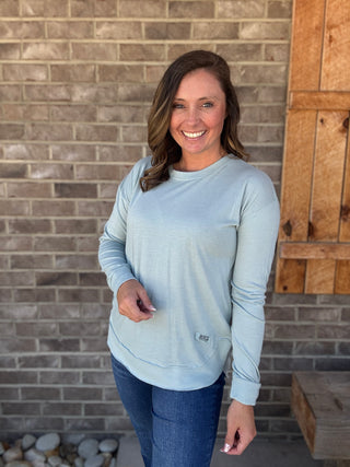 Mist Long Sleeve Poncho Top by Royce