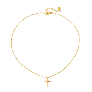 Shiloh Simple Cross Necklace - WATERPROOF-Necklace-Pretty Simple