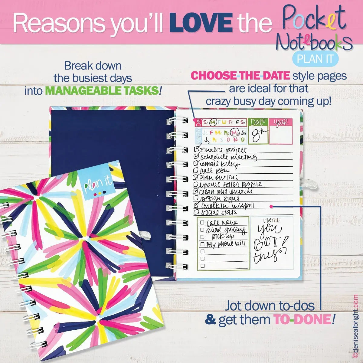 8366- Plan It Pocket Notebooks by Denise Albright *PICK DESIGN*