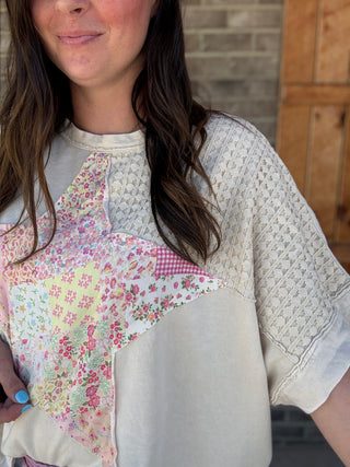 Natural Mineral Washed Spring Picnic Star Top by J. Her