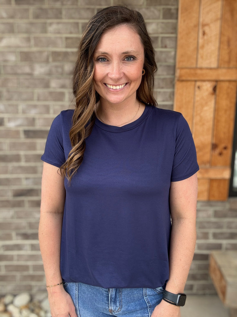 Navy Butter Soft Short Sleeve Tee