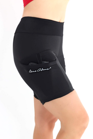 Black Outer Thigh Holster Concealed Carry Shorts