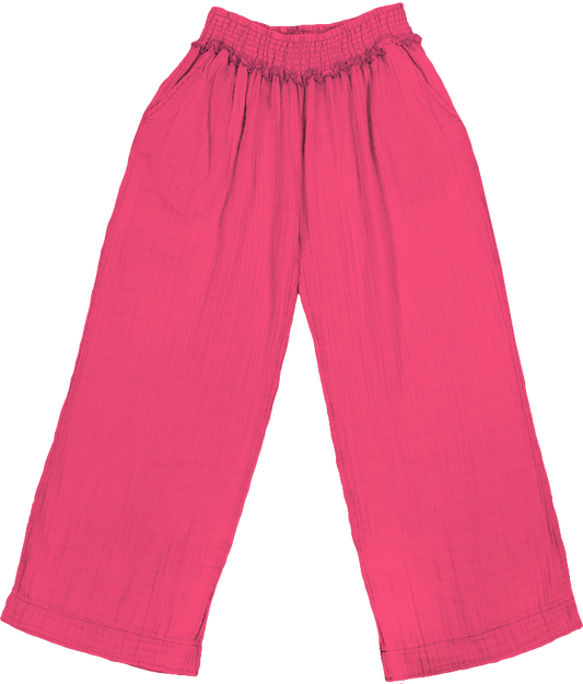 836- Hot Pink Gauze Pants by Simply Southern