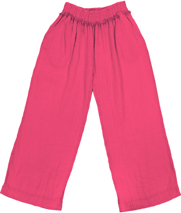 836- Hot Pink Gauze Pants by Simply Southern