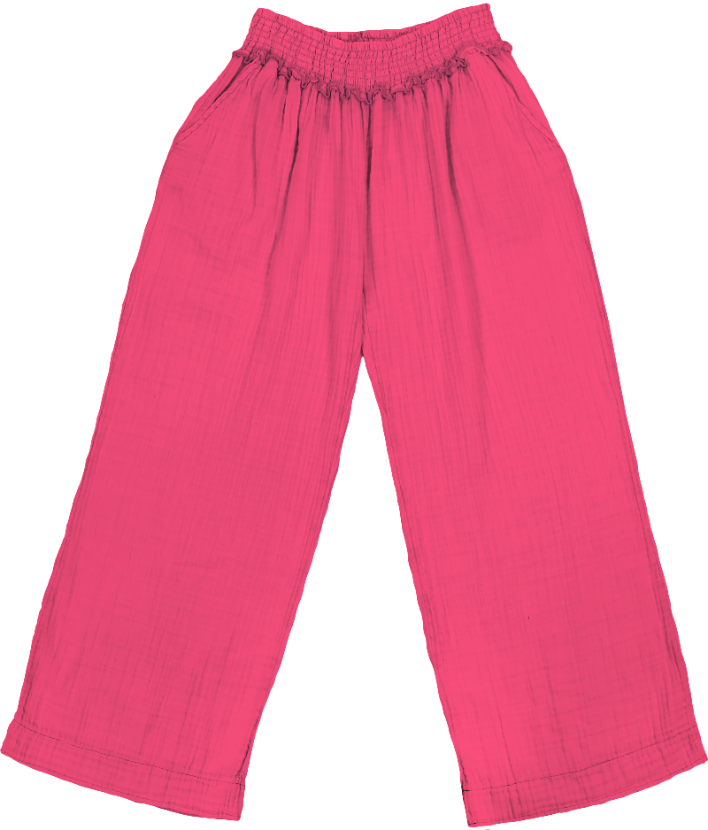 836- Hot Pink Gauze Pants by Simply Southern