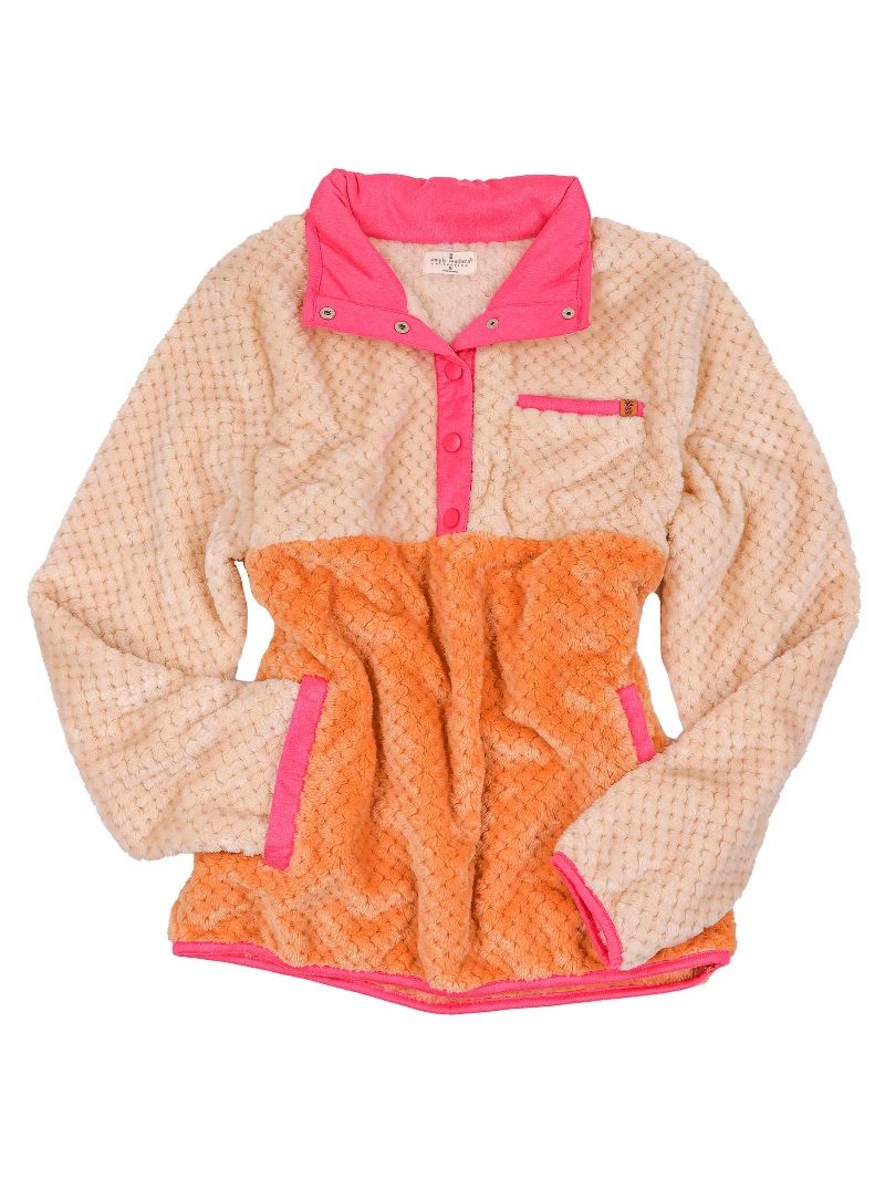 2753- Honey Color Block Simply Soft Pullover by Simply Southern