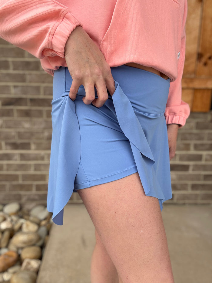 Pool Cross Waist Athletic Skort by Simply Southern