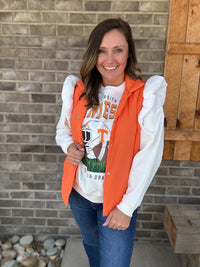 Puff Snap Button Colorblock High Neck Vest *TN COLLECTION*