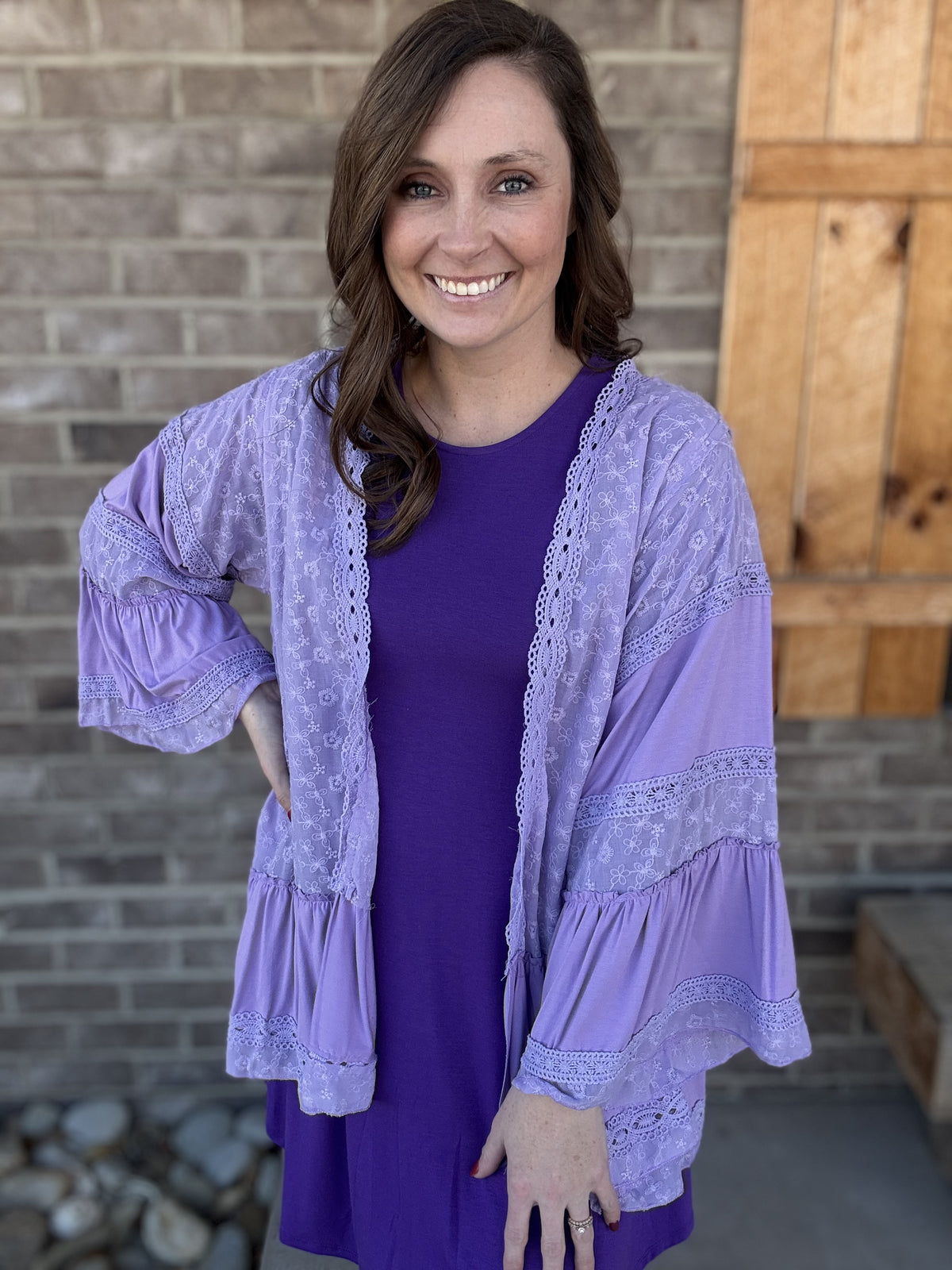 3017- Pure Purple Lace Cover Up by POL