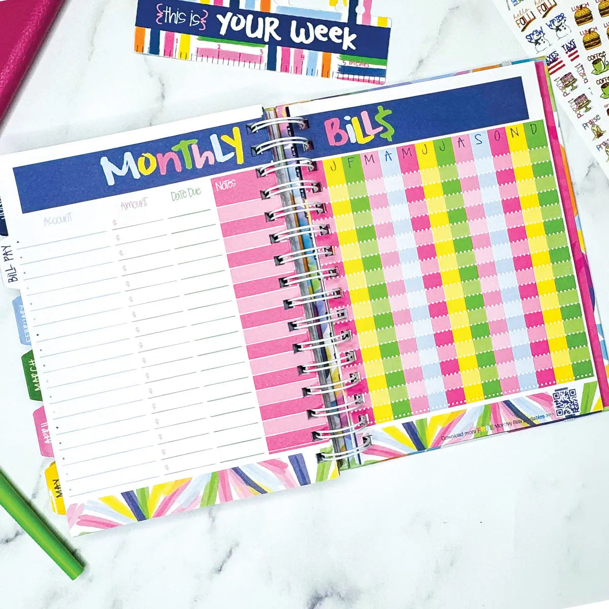 8365- Reminder Binder Planner Jan 2025-June 2026 - 18 months by Denise Albright