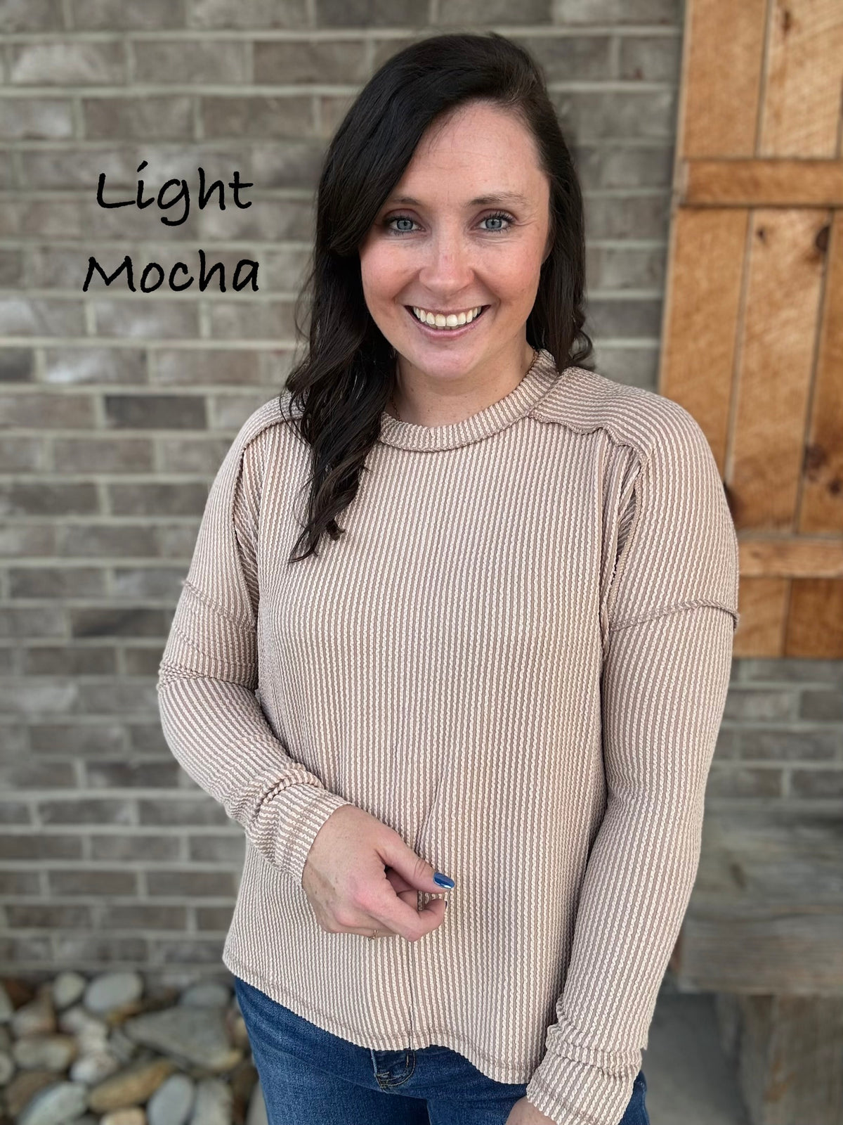 Ribbed Long Sleeve Top By Zenana *MULTIPLE COLORS*