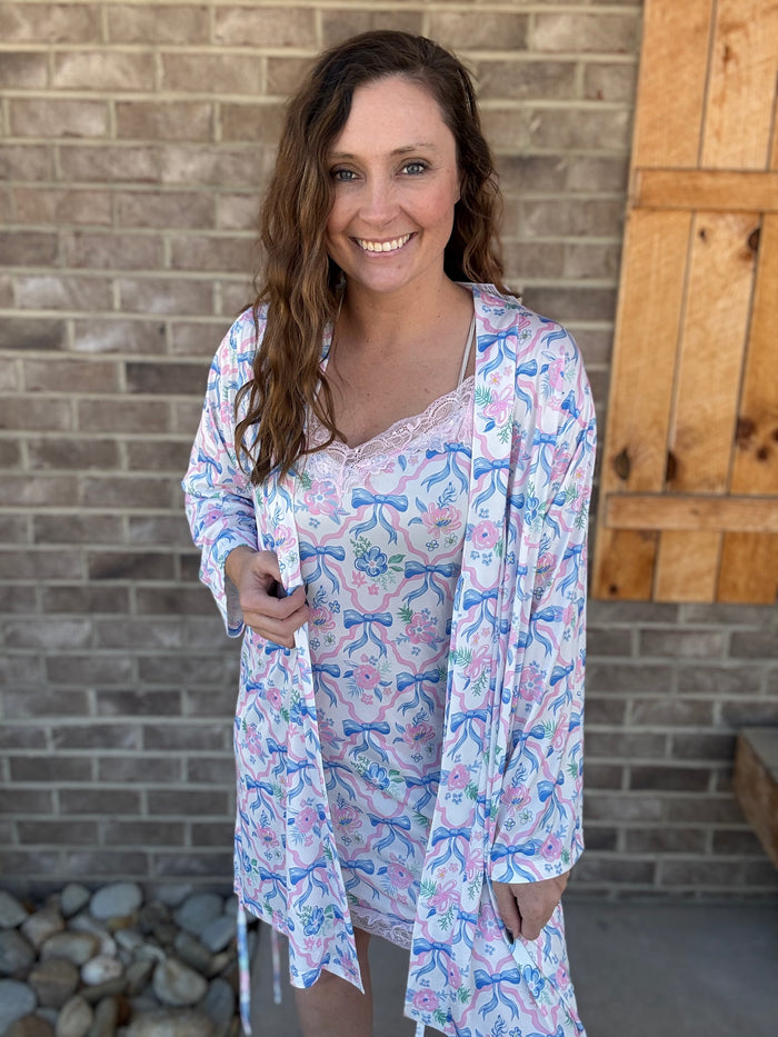 Ribbon Nightgown & Robe Set by Simply Southern
