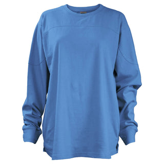 Light Blue Big Shirt Long Sleeve Crew-Neck Oversized Top by Royce Brand