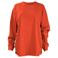 Burnt Orange Big Shirt Long Sleeve Crew-Neck Oversized Top by Royce Brand