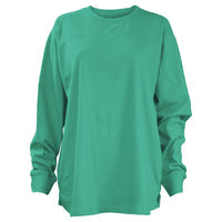 Green Big Shirt Long Sleeve Crew-Neck Oversized Top by Royce Brand