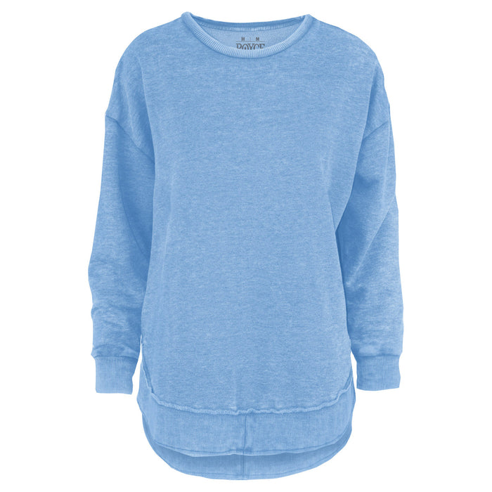 Beach Blue Melange Poncho Fleece Top by Royce Brand