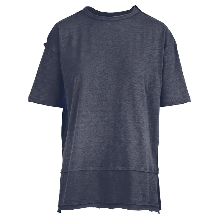Denim Luna Oversized Crewneck Top By Royce