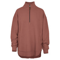Copper Sojourn Quarter Zip Melange Poncho Fleece